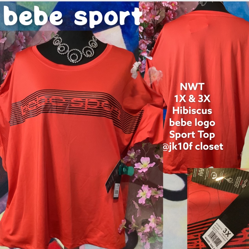 LOWEST🌺NWT BEBE SPORT 1X RED ACTIVE TOP